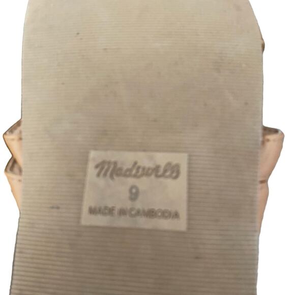 Madewell The Walker Slide Desert Camel Brown Leather Slide Sandal size 9 - Picture 10 of 12